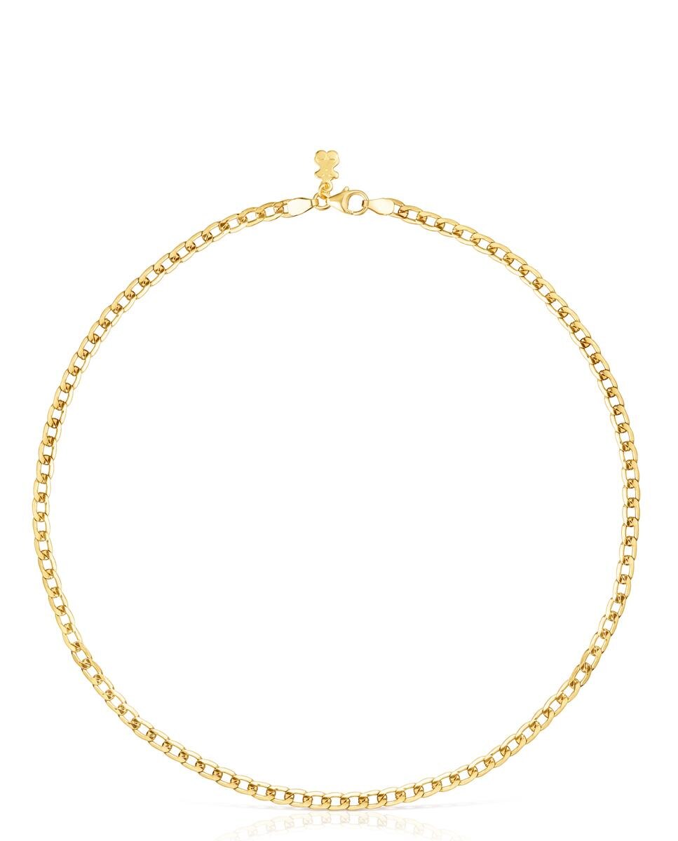 Imagem 0 de Corrente Chain com Argolas de Meia Cana em Dourado