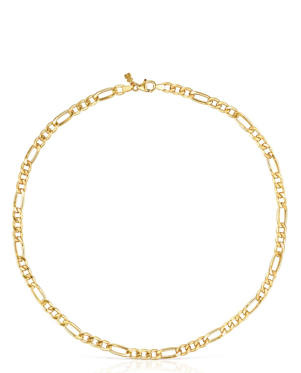Corrente Chain com Argolas Barbadas em Dourado Dourado-1