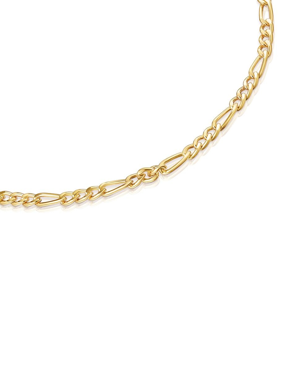 Corrente Chain com Argolas Barbadas em Dourado Dourado-2