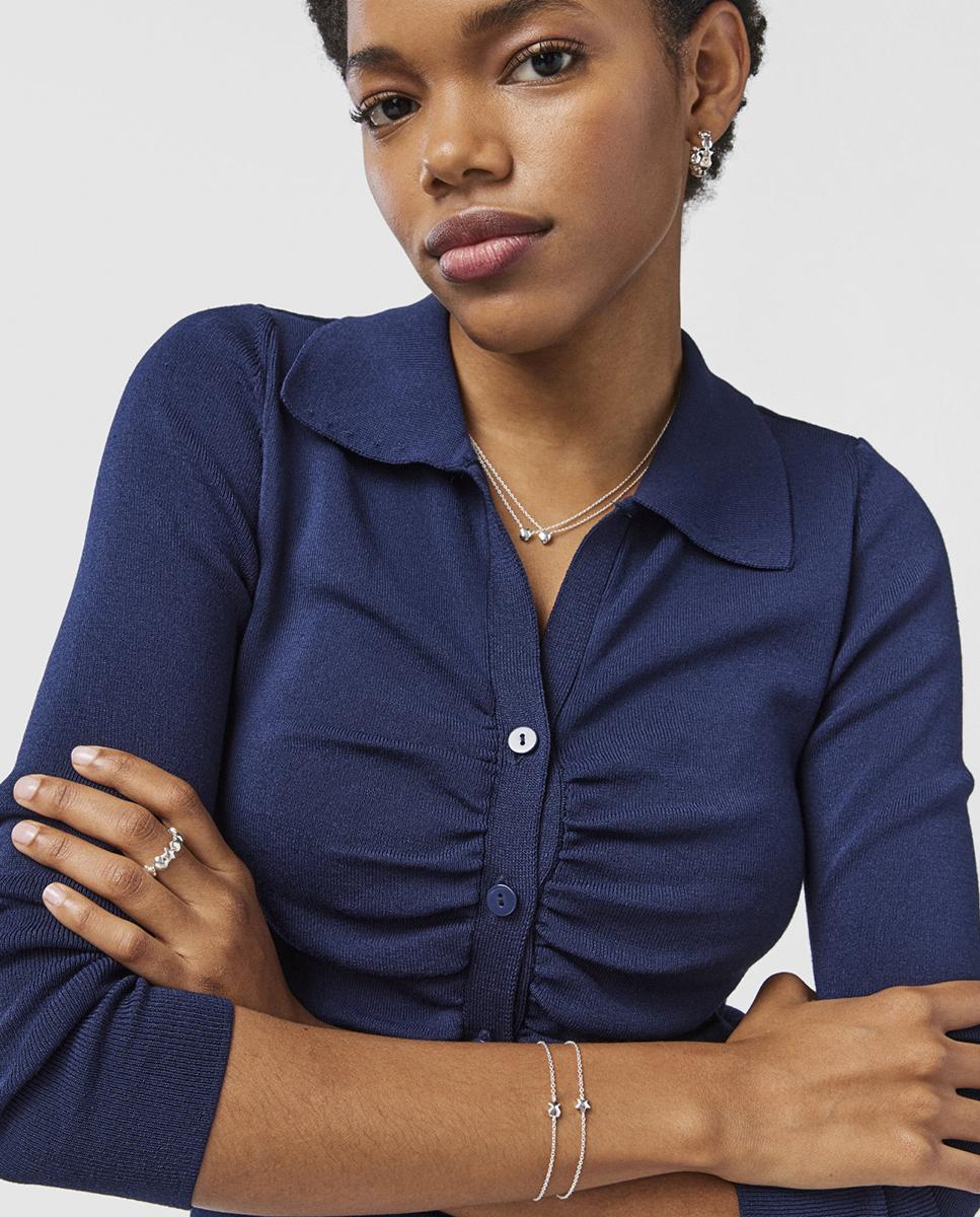 Pulseira de Corrente Mini Icons de Prata com Urso e Estrela Prateado-5