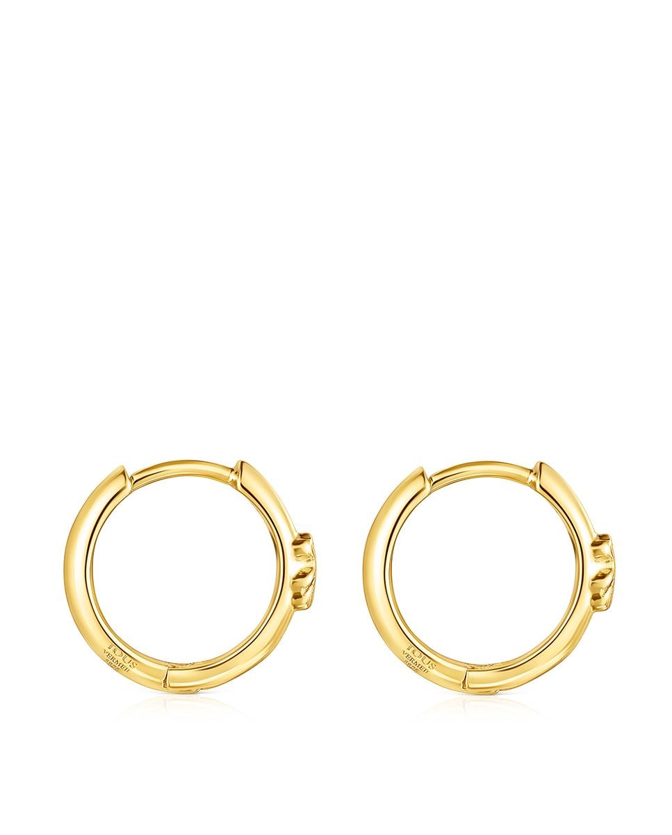 Crioulas Basics em Prata Vermeil com Urso Ouro-2