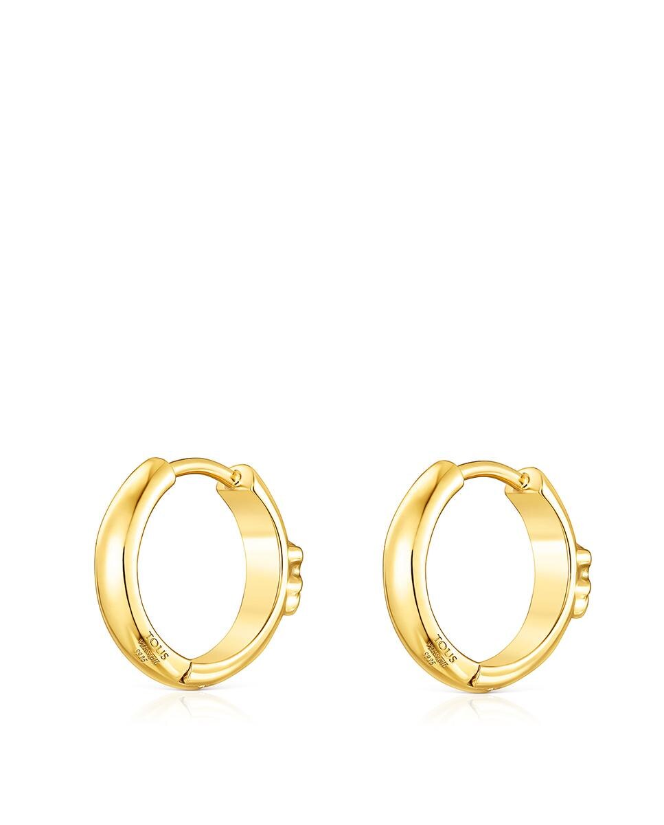 Crioulas Basics em Prata Vermeil com Urso Ouro-3