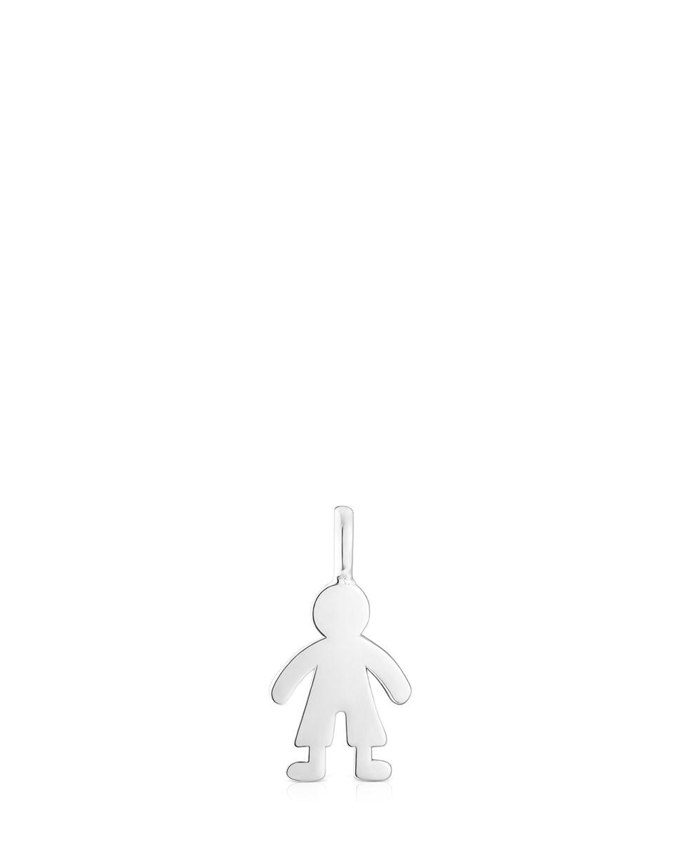 Pendente Sweet Dolls de Prata em Forma de Menino Prateado-1