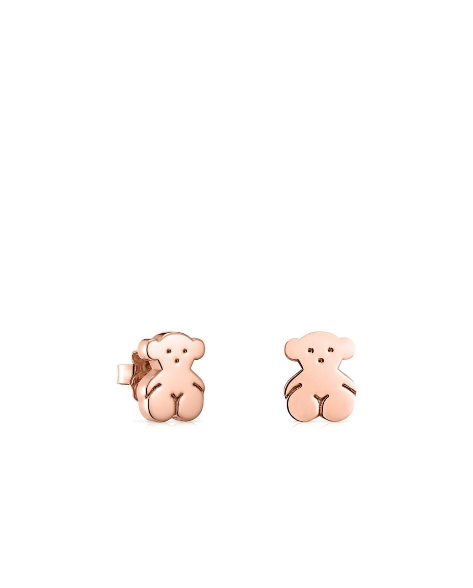 Brincos Sweet Dolls em Prata Vermeil Rosa com Forma de Urso Rosa-1