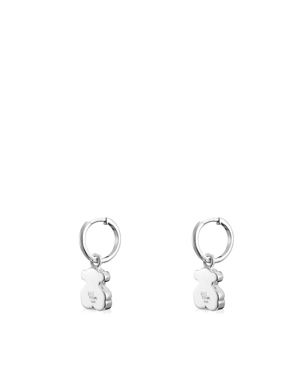 Brincos de Aro Sweet Dolls de Prata com Pendente de Urso Prateado-3