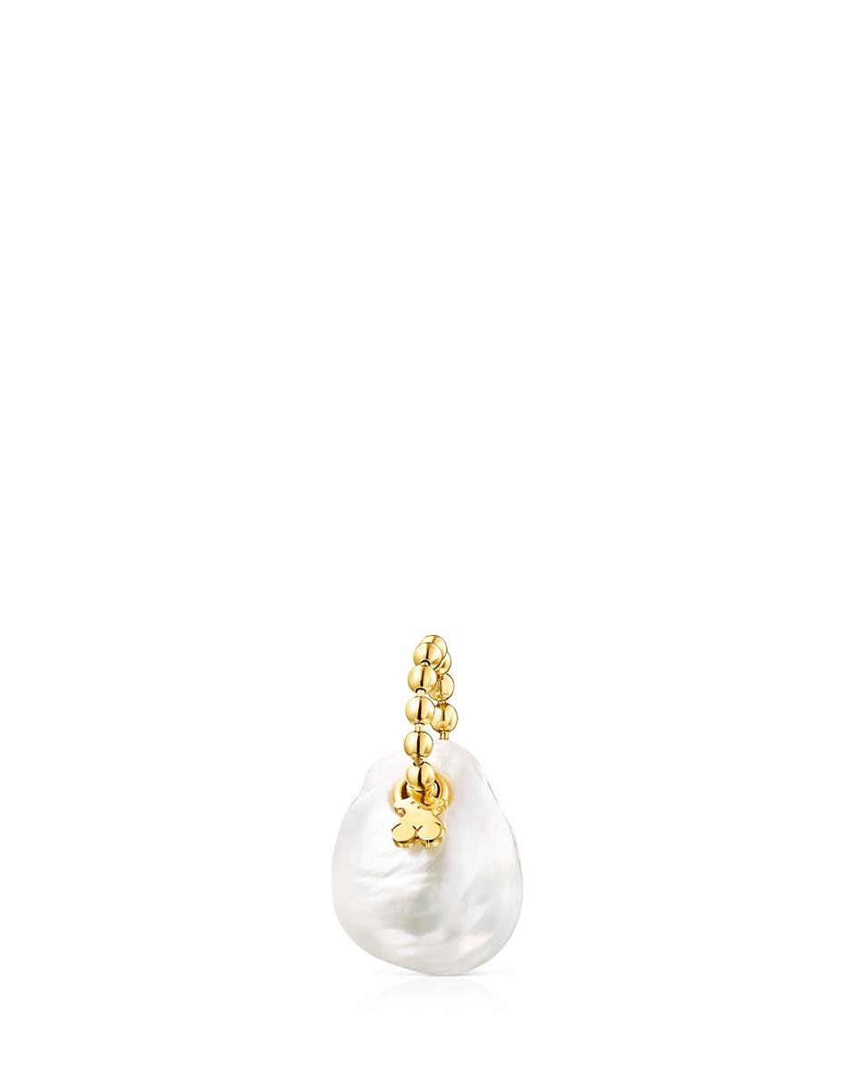 Pingente Gloss em Prata Vermeil e Pérolas Branco-1