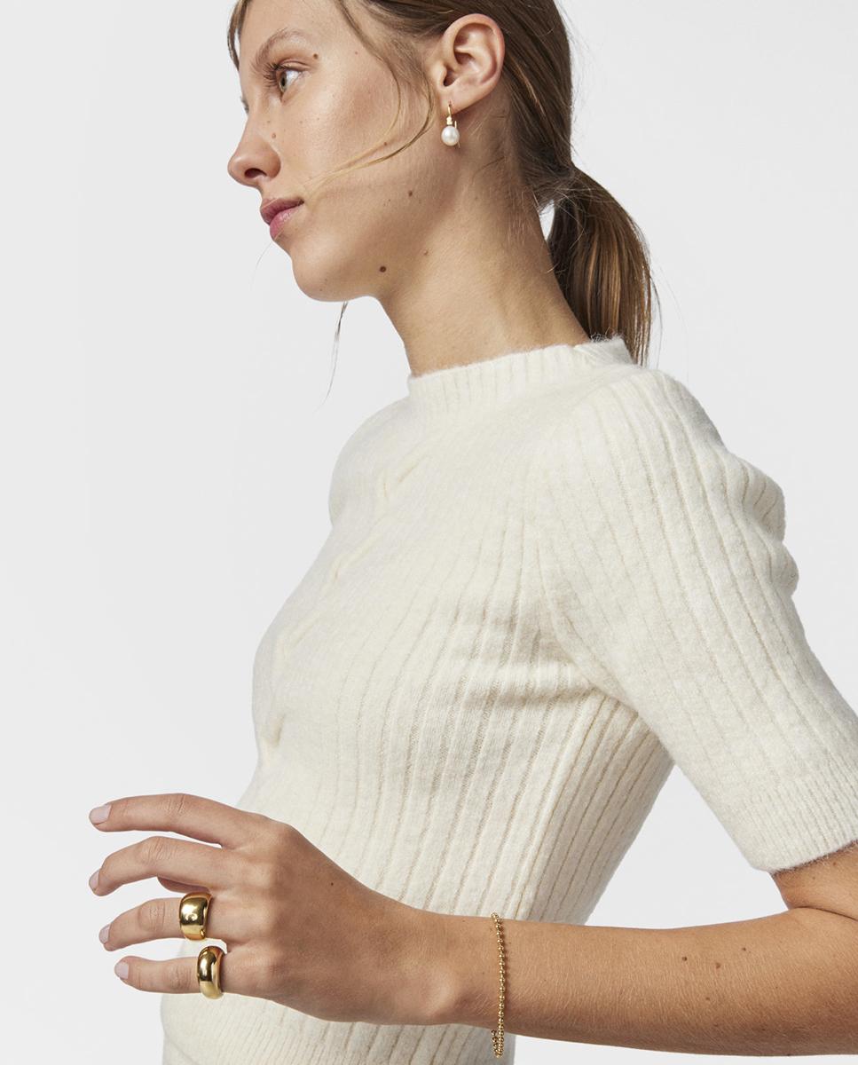 Pulseira de Corrente Gloss Banhada a Ouro de 18 Kt em Prata com Bolas Dourado-4