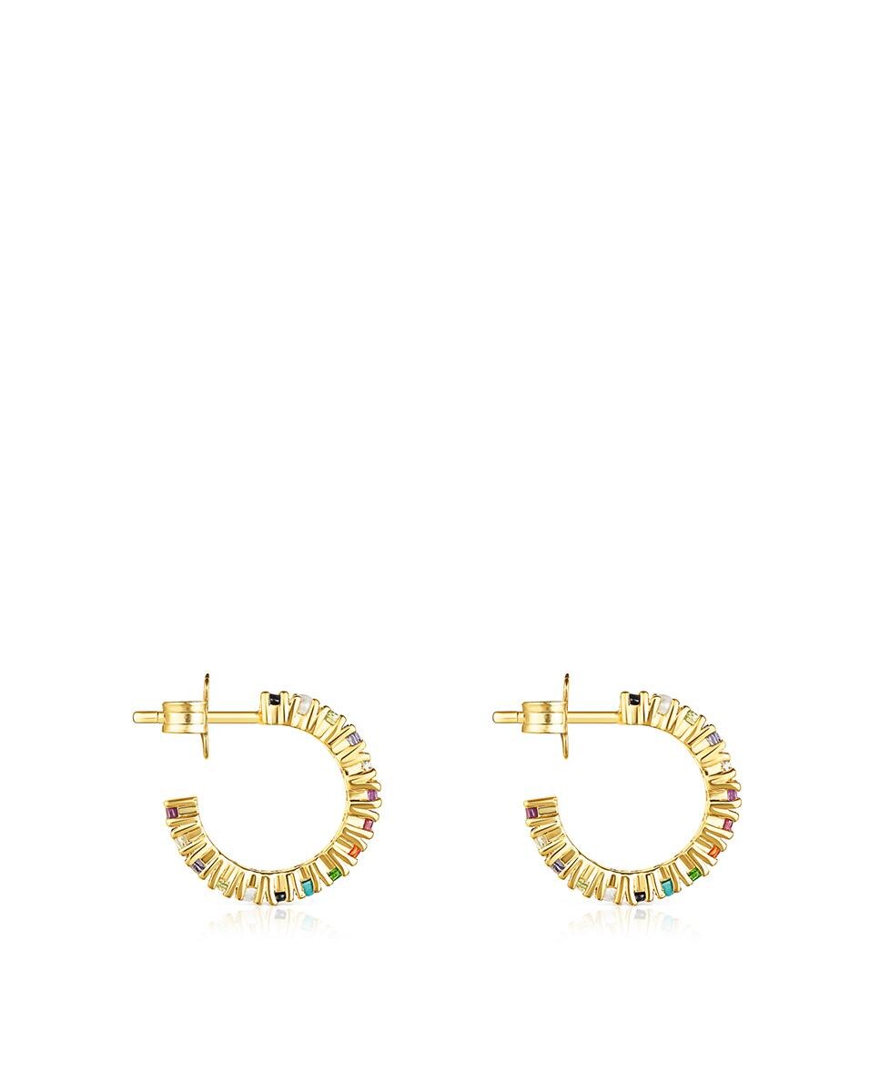 Brincos de Aro Banhados a Ouro de 18 Kt Sobre Prata Multicolor Multicolor-2