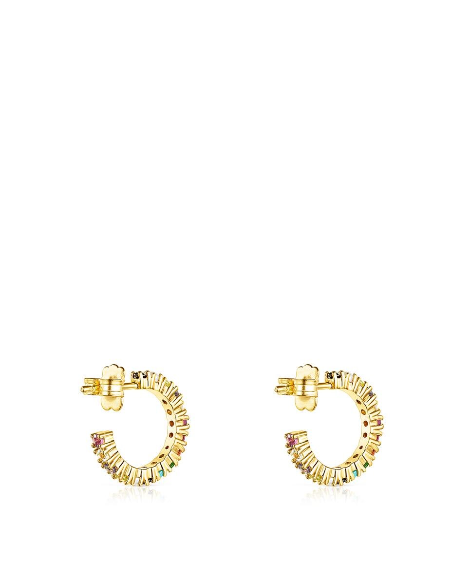 Brincos de Aro Banhados a Ouro de 18 Kt Sobre Prata Multicolor Multicolor-3