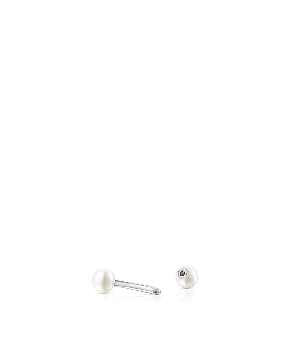 Piercing de Umbigo Pearl Tragus de Aço e Pérolas Branco-5