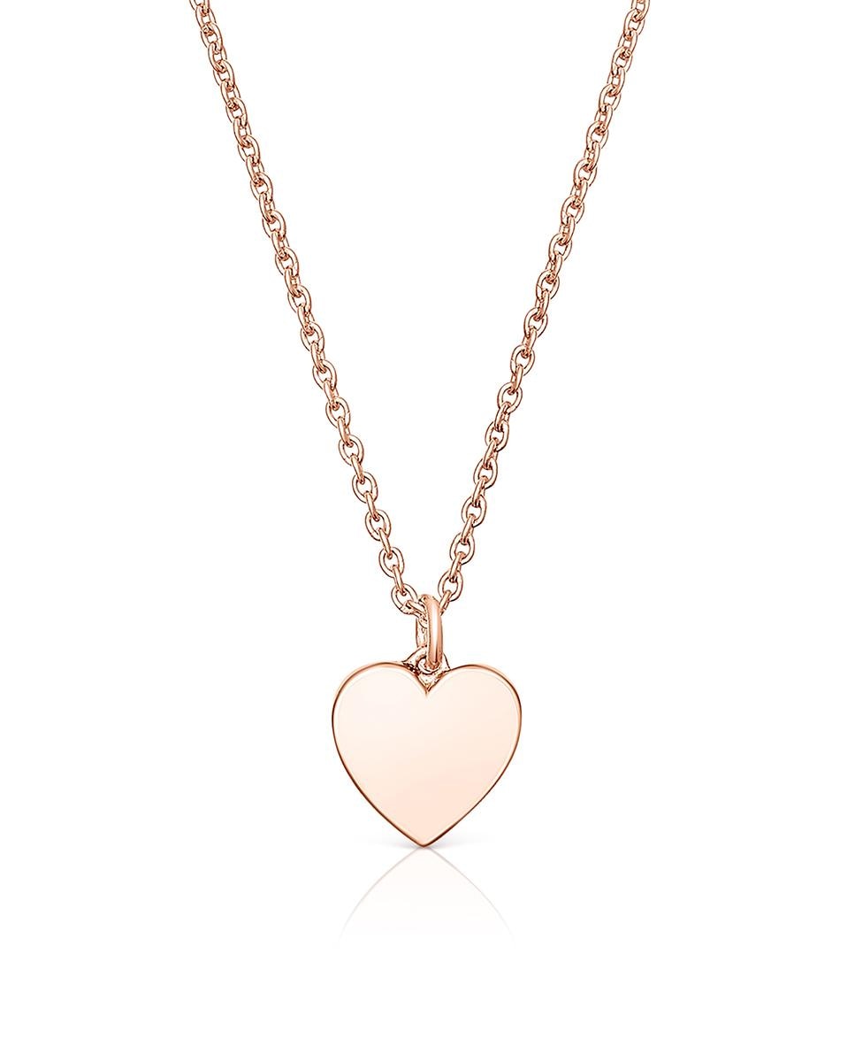 Colar Areia em Prata Vermeil Rosa e Pérolas Motivo Coração Branco-4