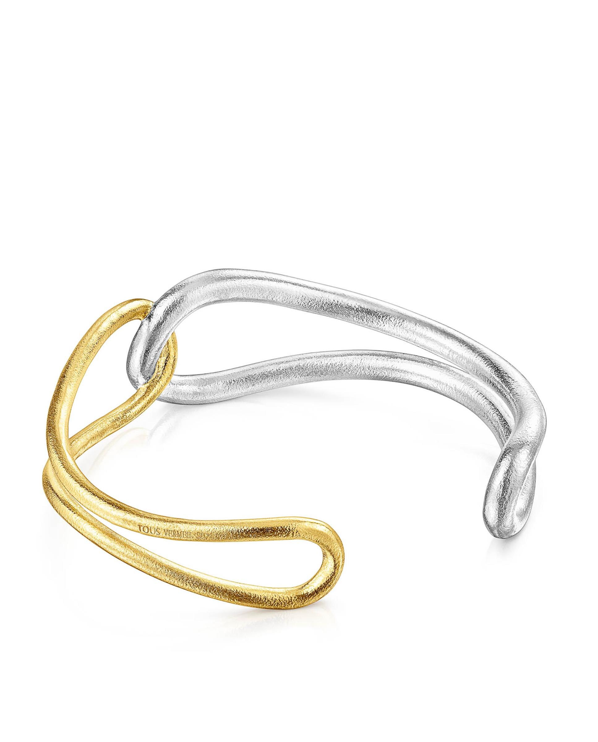 Pulseira Rígida Hav Bicolor Banhada em Ouro 18kt Sobre Prata Multicolor-1