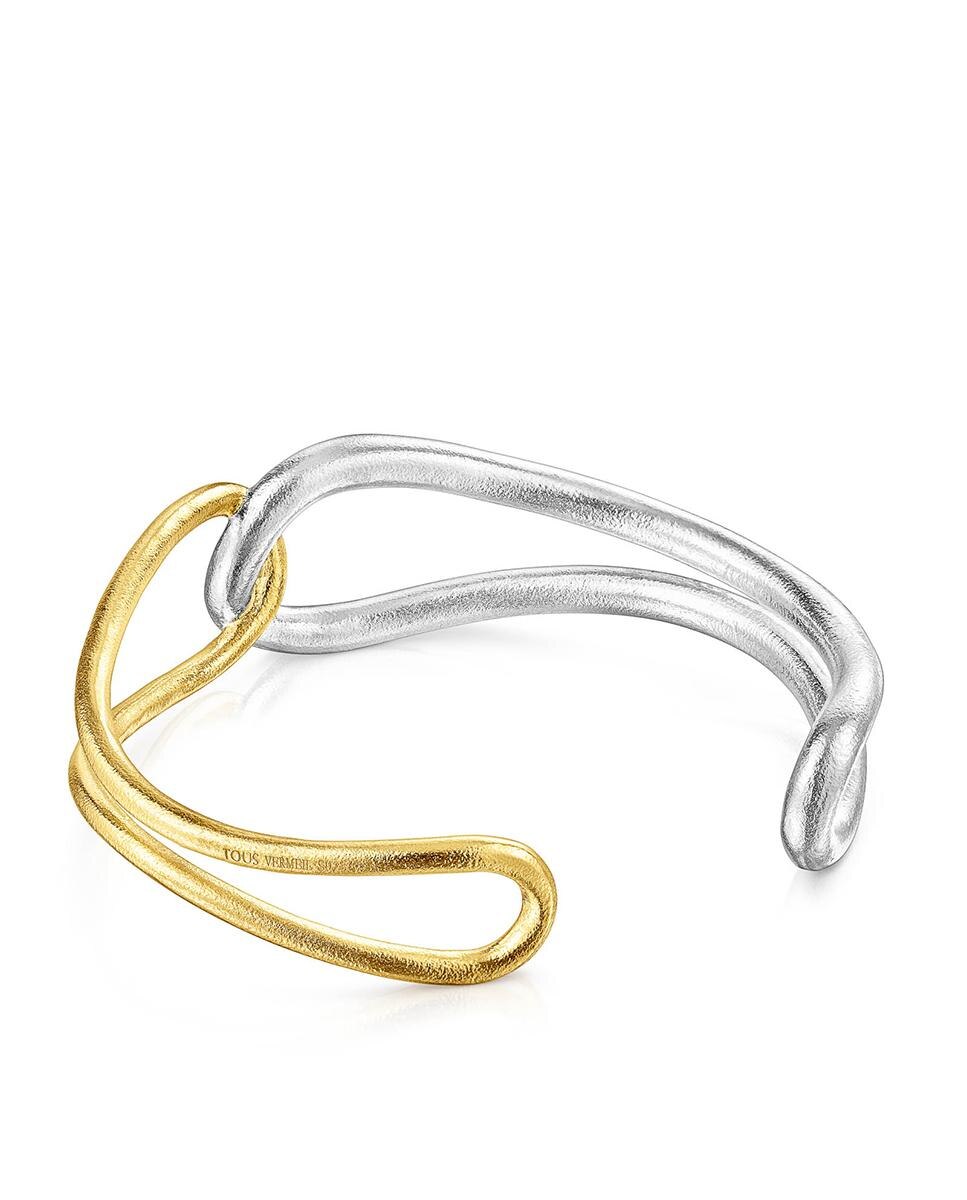 Pulseira Rígida Hav Bicolor Banhada em Ouro 18kt Sobre Prata Multicolor-2