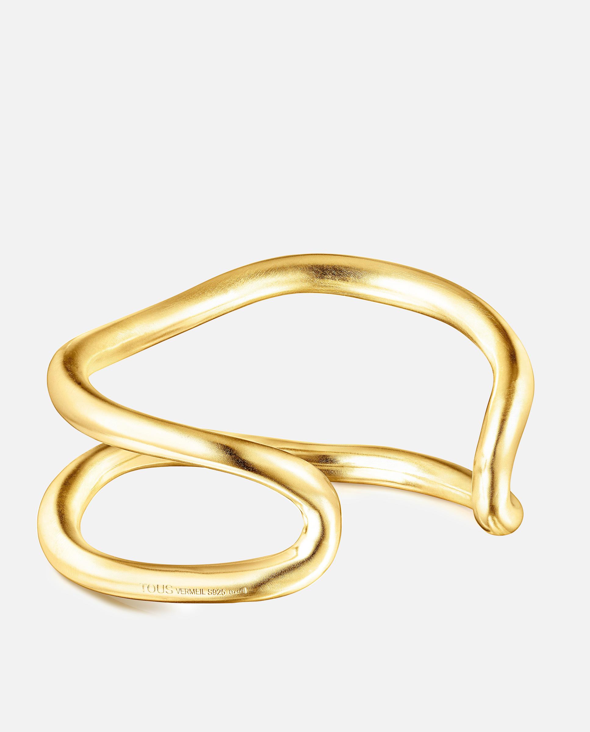 Pulseira Hav Dupla Banhada em Ouro 18 Kt Sobre Prata Dourado-3