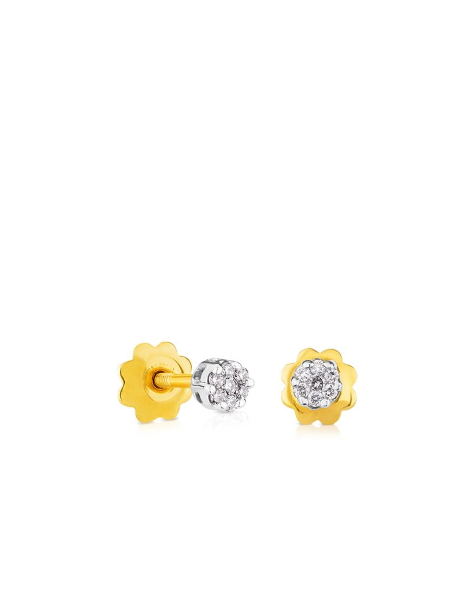Brincos Diamonds de Ouro Branco e Diamantes Branco-1