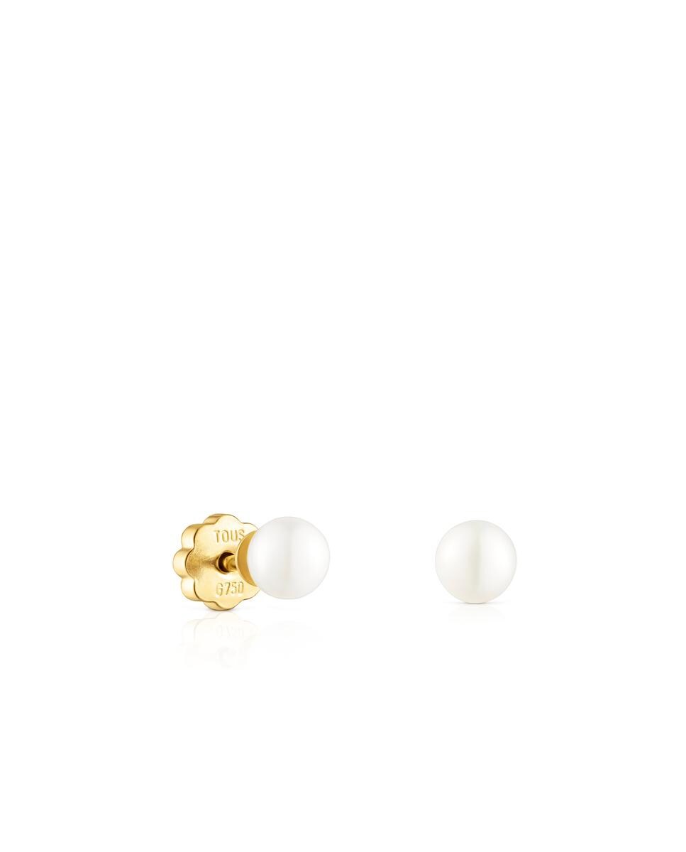 Brincos em Ouro e Pérolas Branco-1
