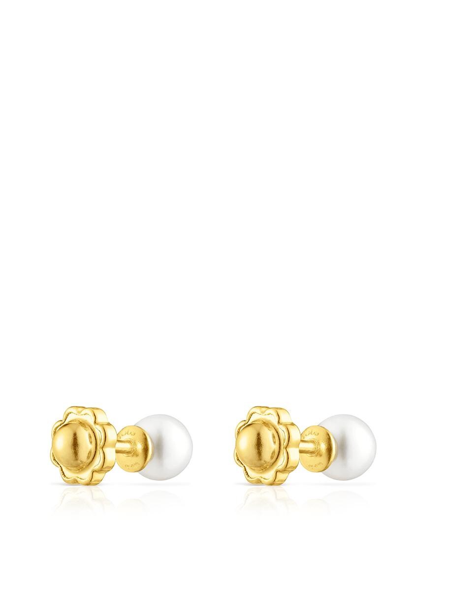 Brincos em Ouro e Pérolas Branco-3
