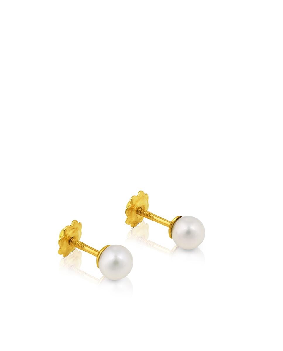 Brincos em Ouro e Pérolas Branco-4