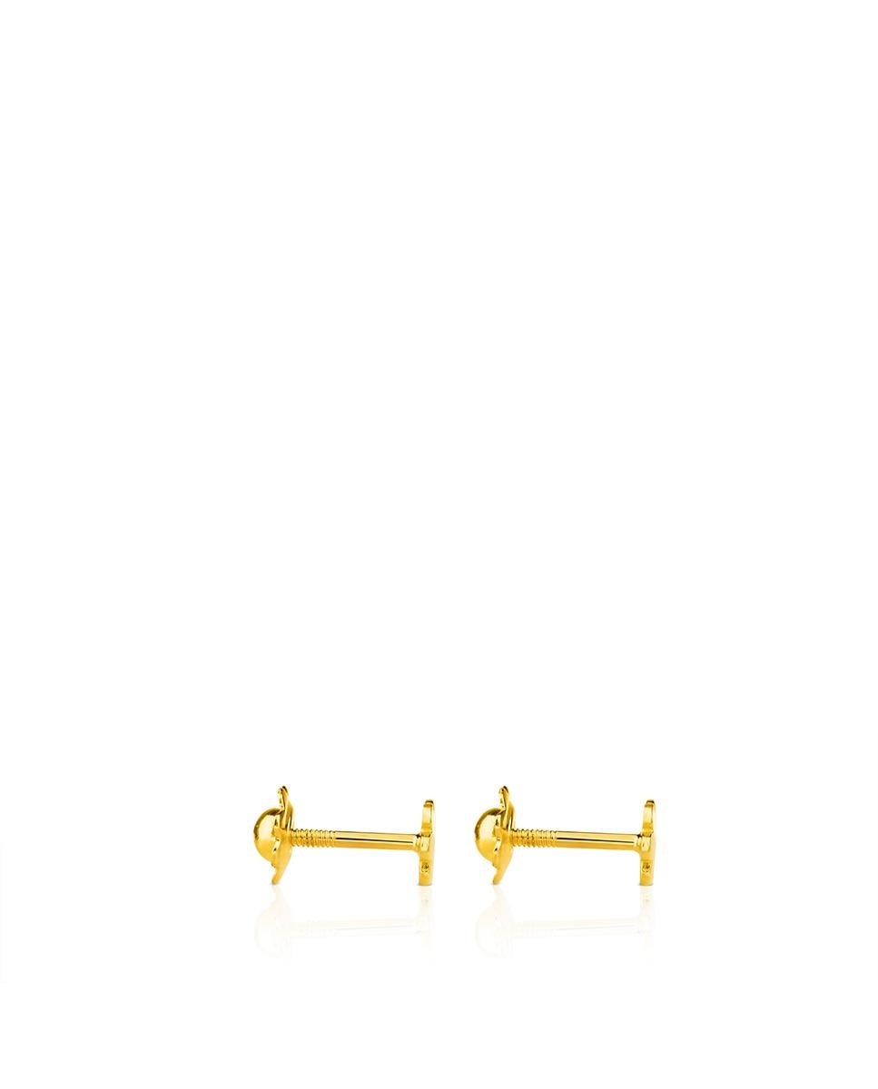 Brincos Basics em Forma de Flor em Ouro Ouro-2