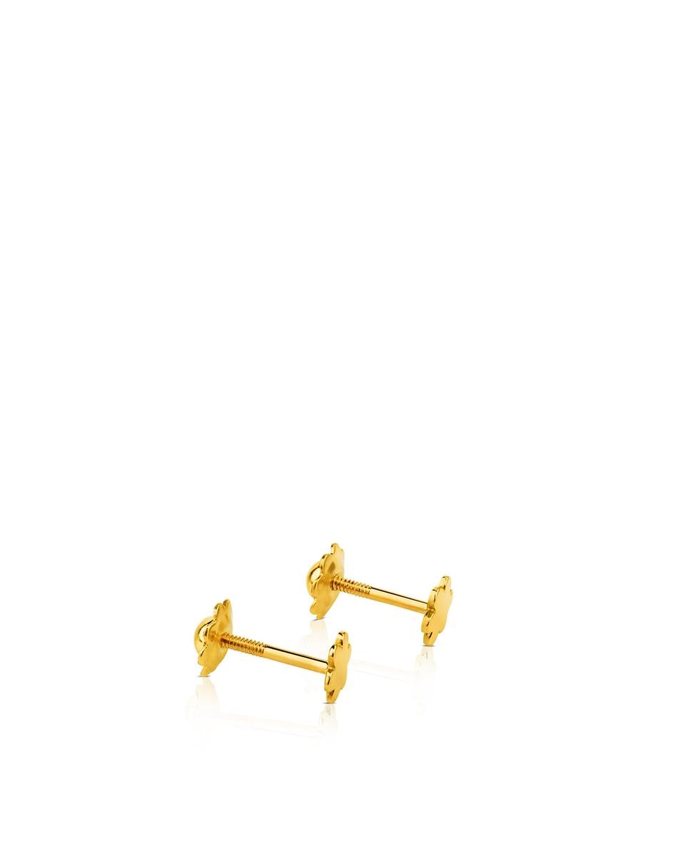 Brincos Basics em Forma de Flor em Ouro Ouro-4