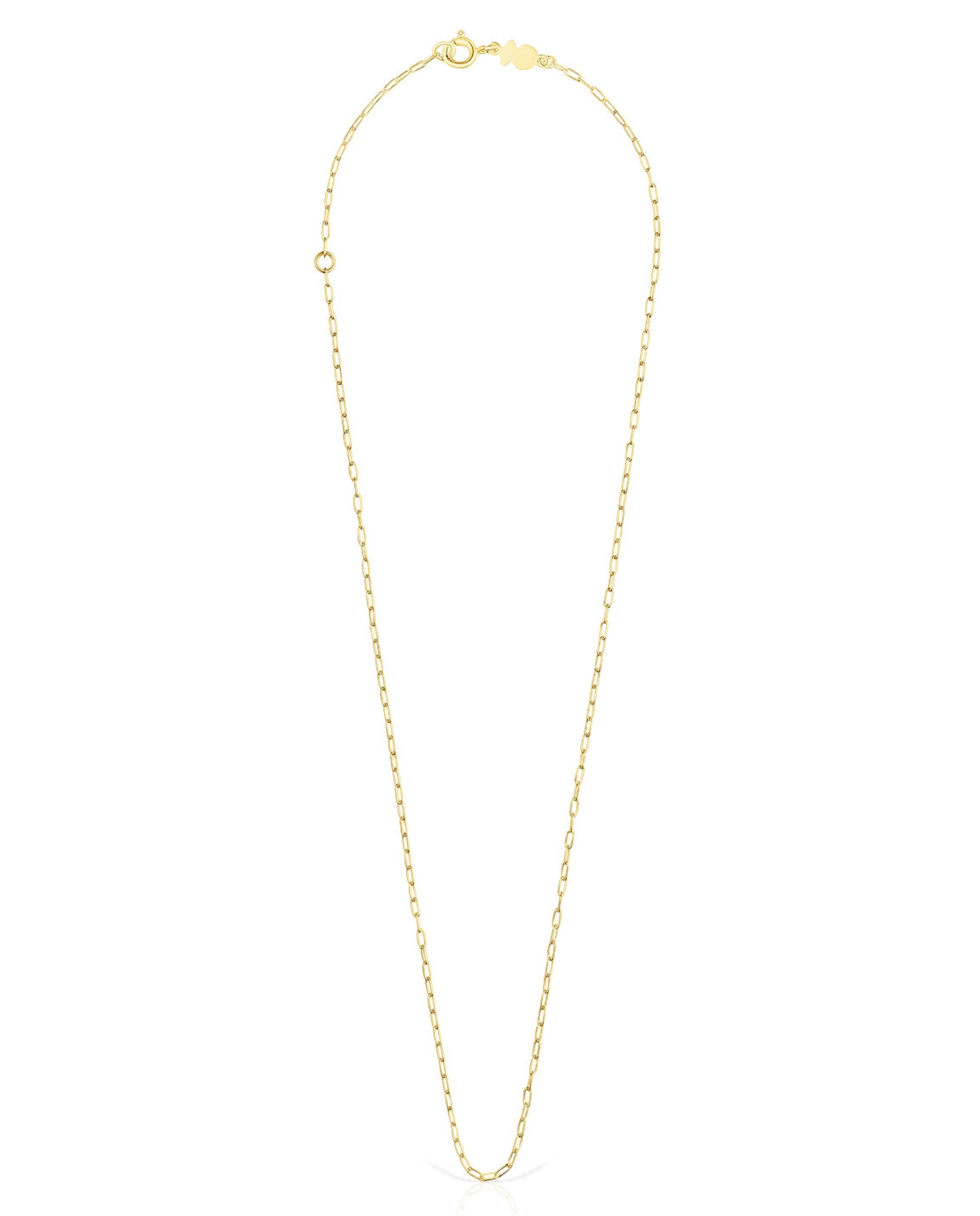 Gargantilha Chain Banhada em Ouro 18 Kt Sobre Prata Ouro-1