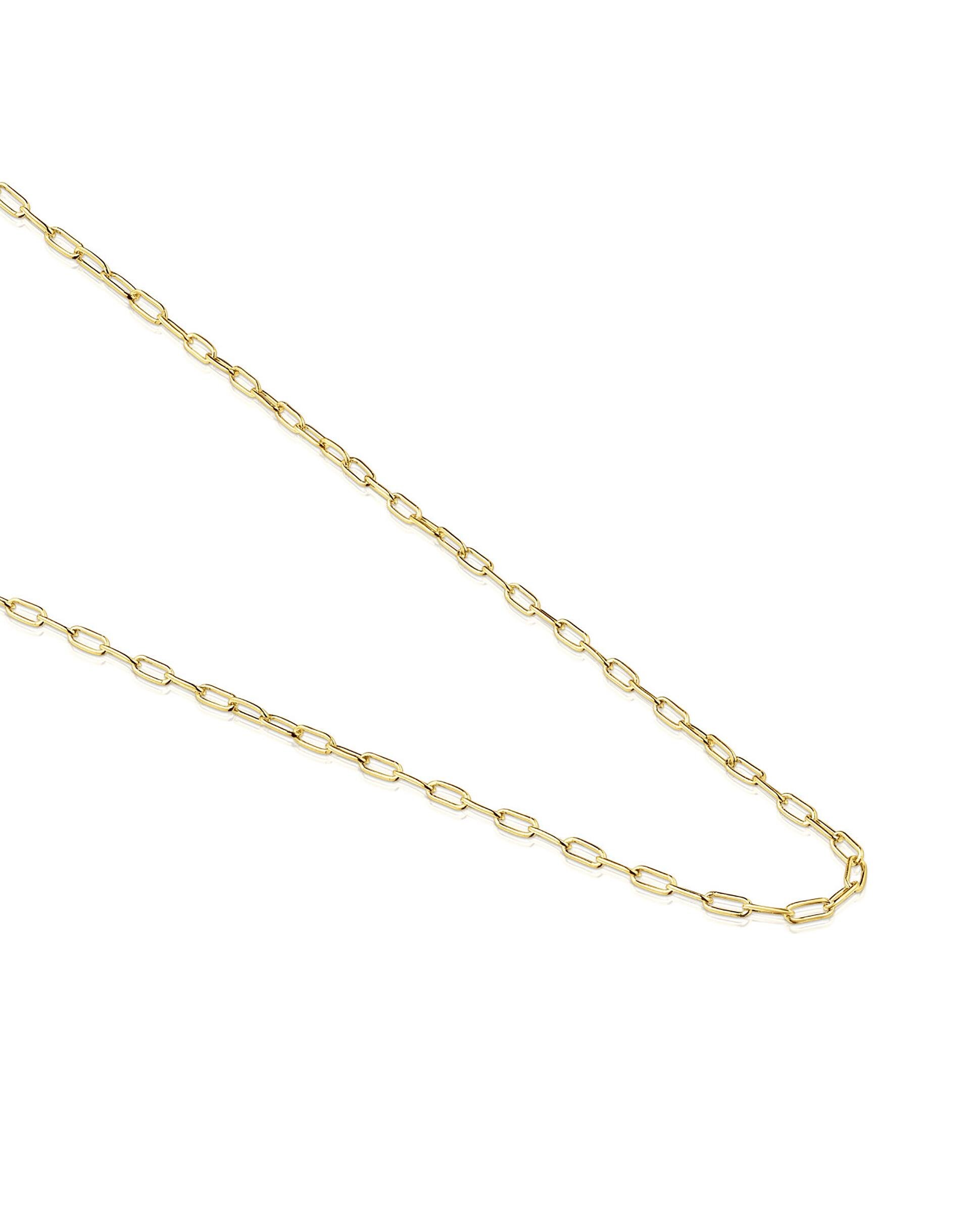 Gargantilha Chain Banhada em Ouro 18 Kt Sobre Prata Ouro-3