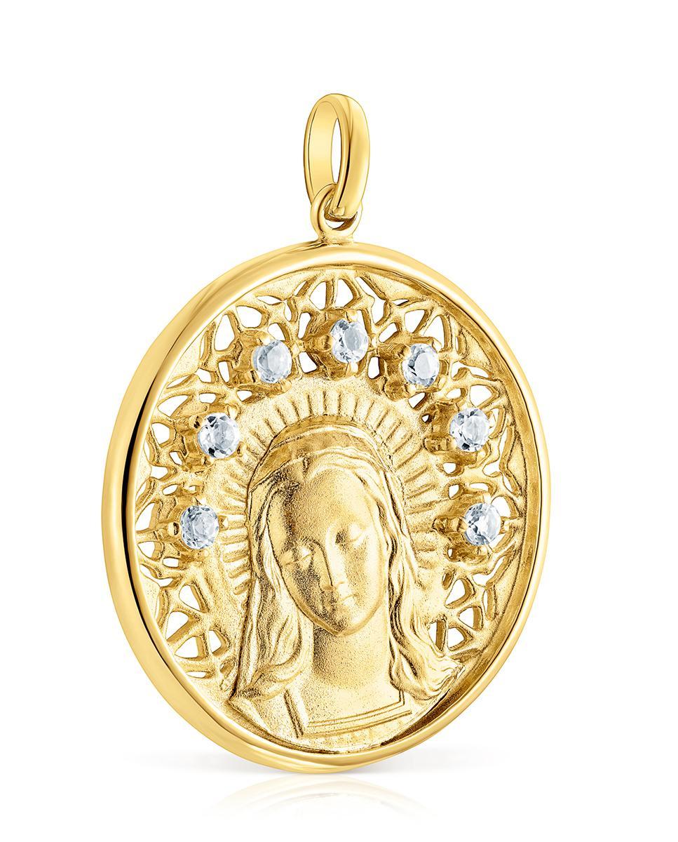 Pendente Grande Tamara Falcó X Tous Banhado em Ouro de 18 Kt Sobre Prata e Topázio Branco-2