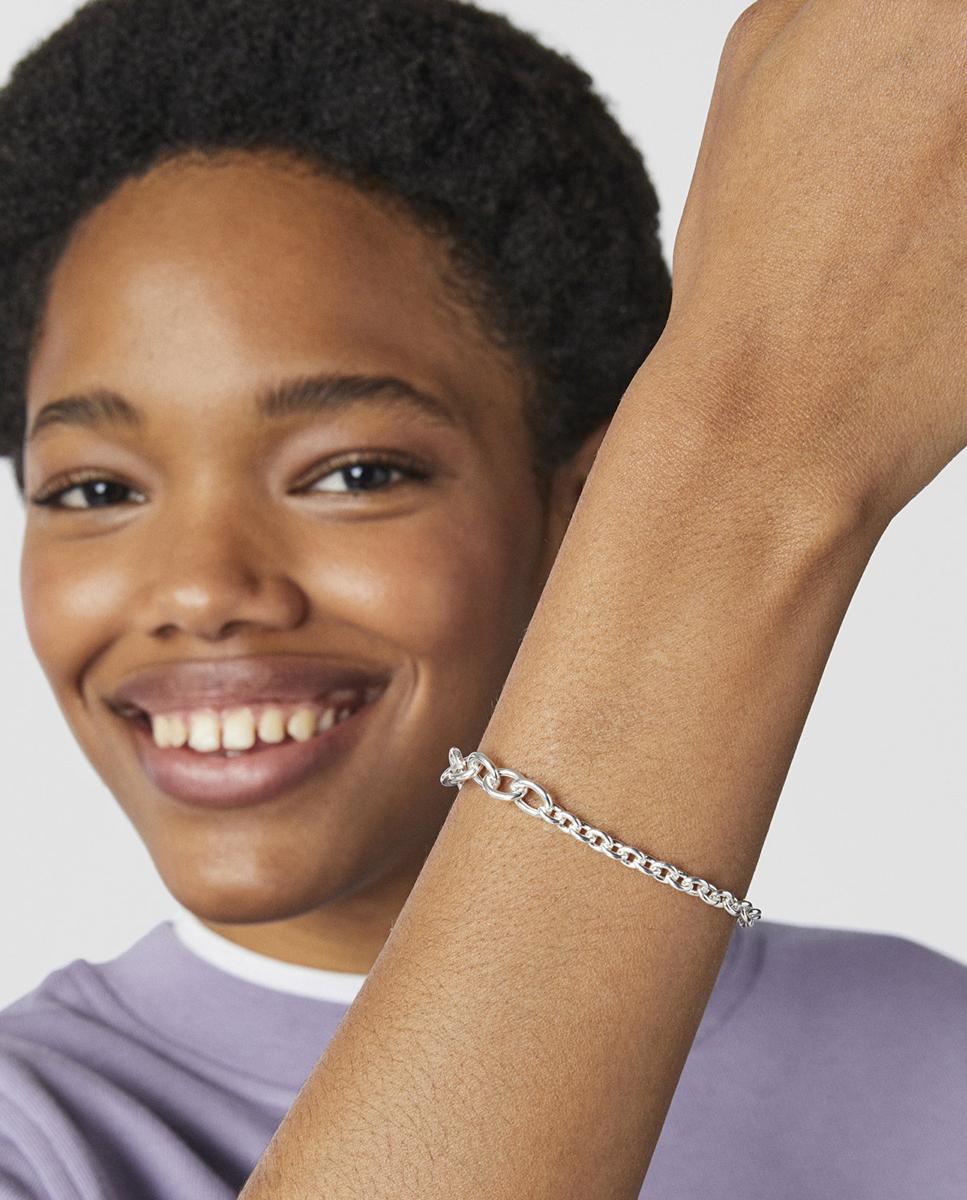 Pulseira Calin com Argolas em Prata Prata-5