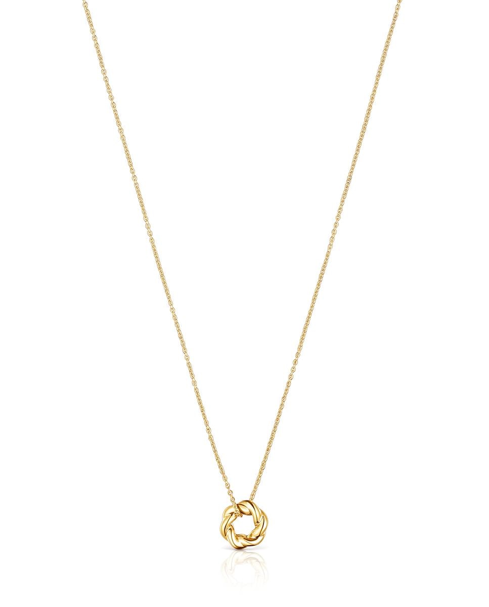Colar Twisted Círculo Dourado Ouro-1