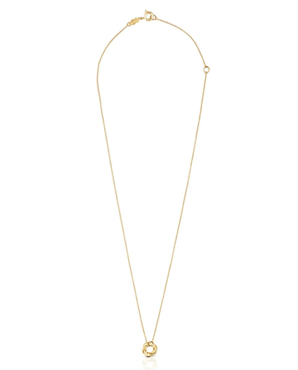Colar Twisted Círculo Dourado Ouro-2