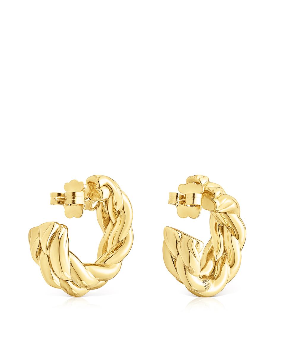 Brincos Twisted Duplas em Prata Ouro-3