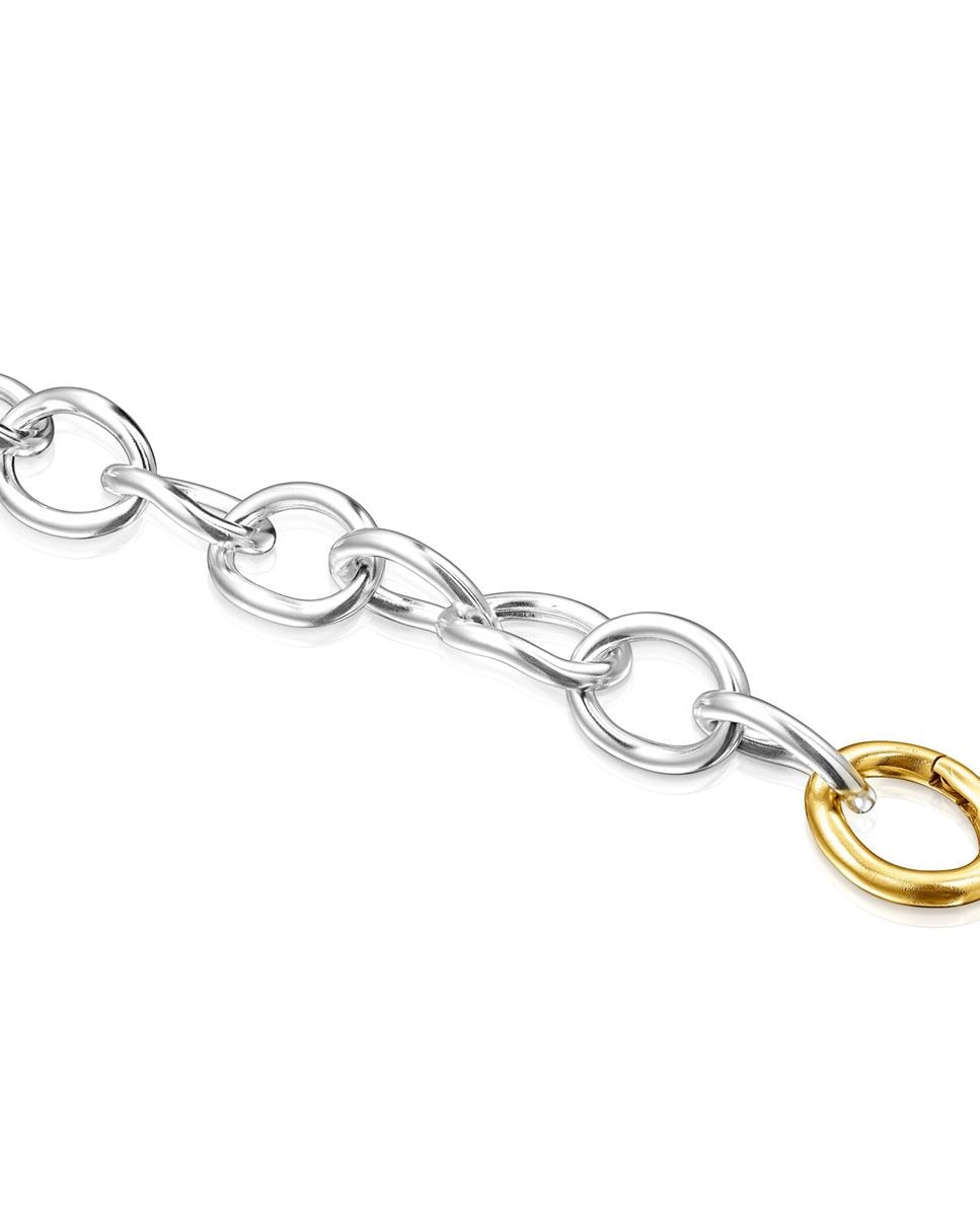 Colar Hav Bicolor de Argolas Ouro-3