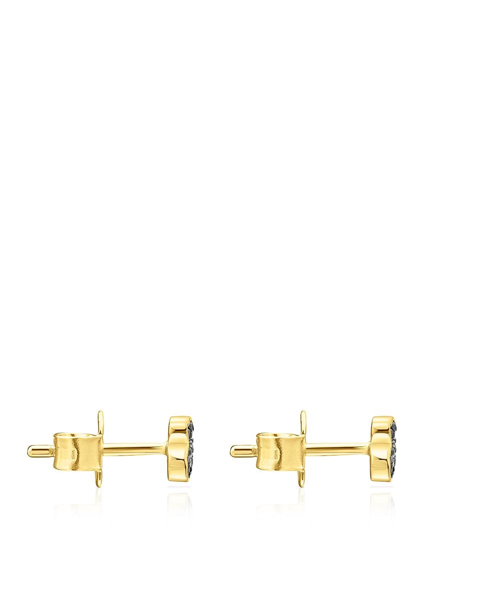 Brincos New Motif Banhados a Ouro de 18 Kt em Prata com Urso de Cromodiópsidos Verde-2