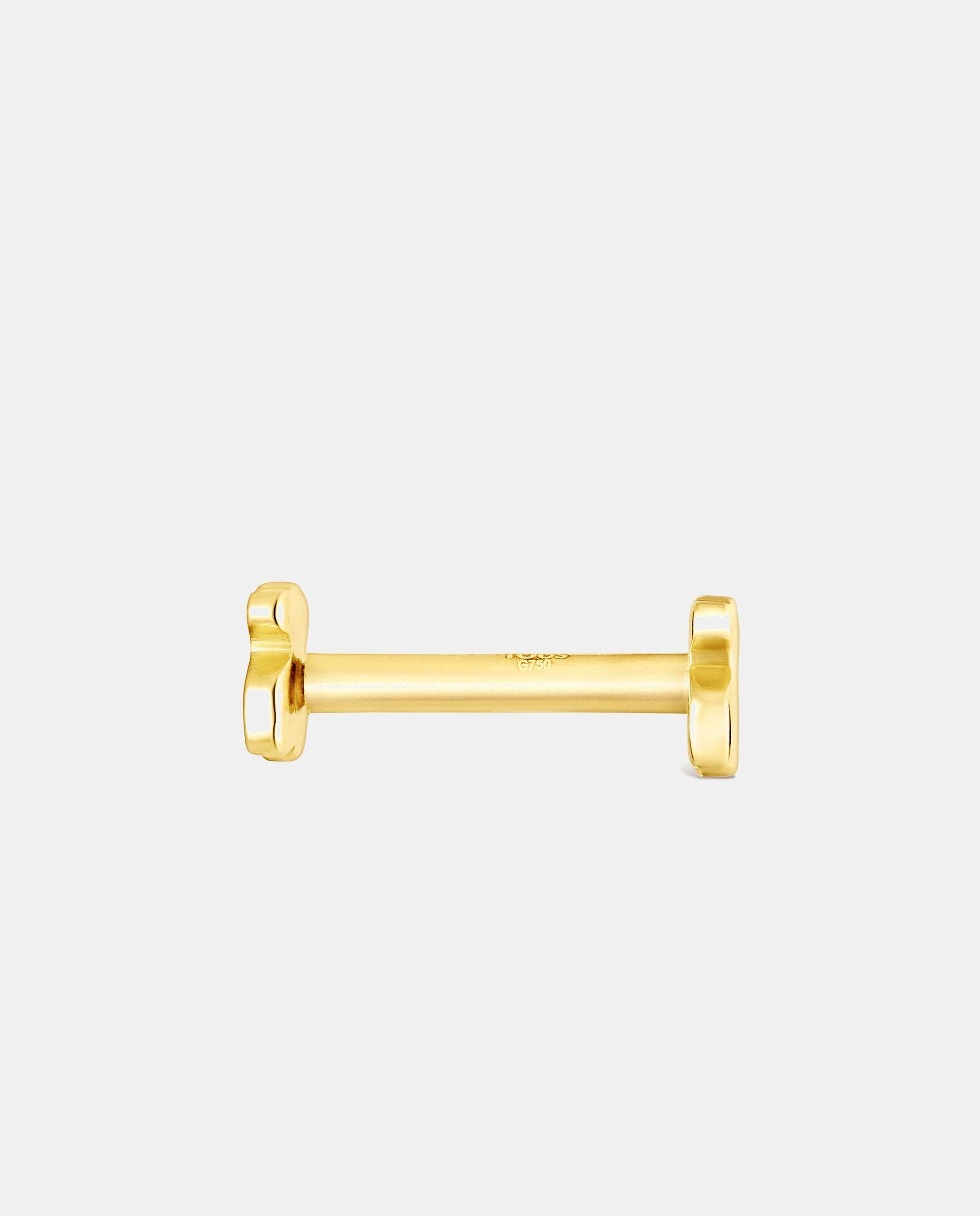 Piercing Basics de Orelha com Urso Dourado-2