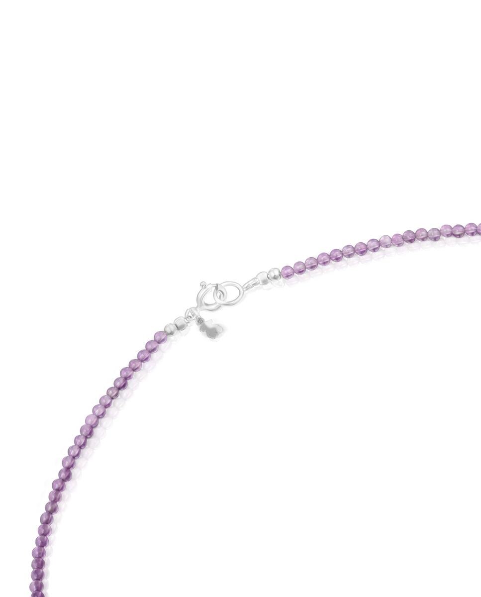 Colar Camille com Ametista em Verde Roxo-3