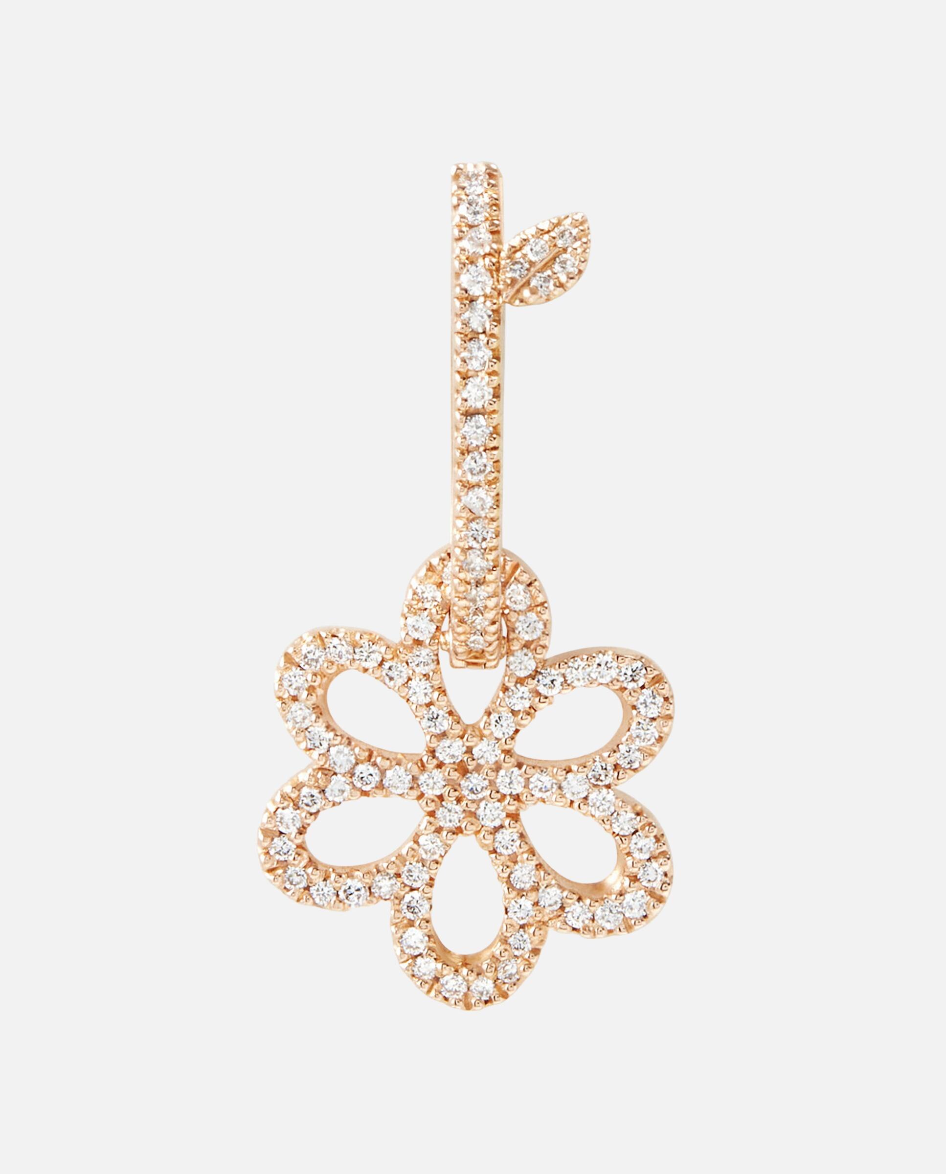 Brincos de Aro Atelier de Ouro Rosa com Diamantes Rosa / Branco-3
