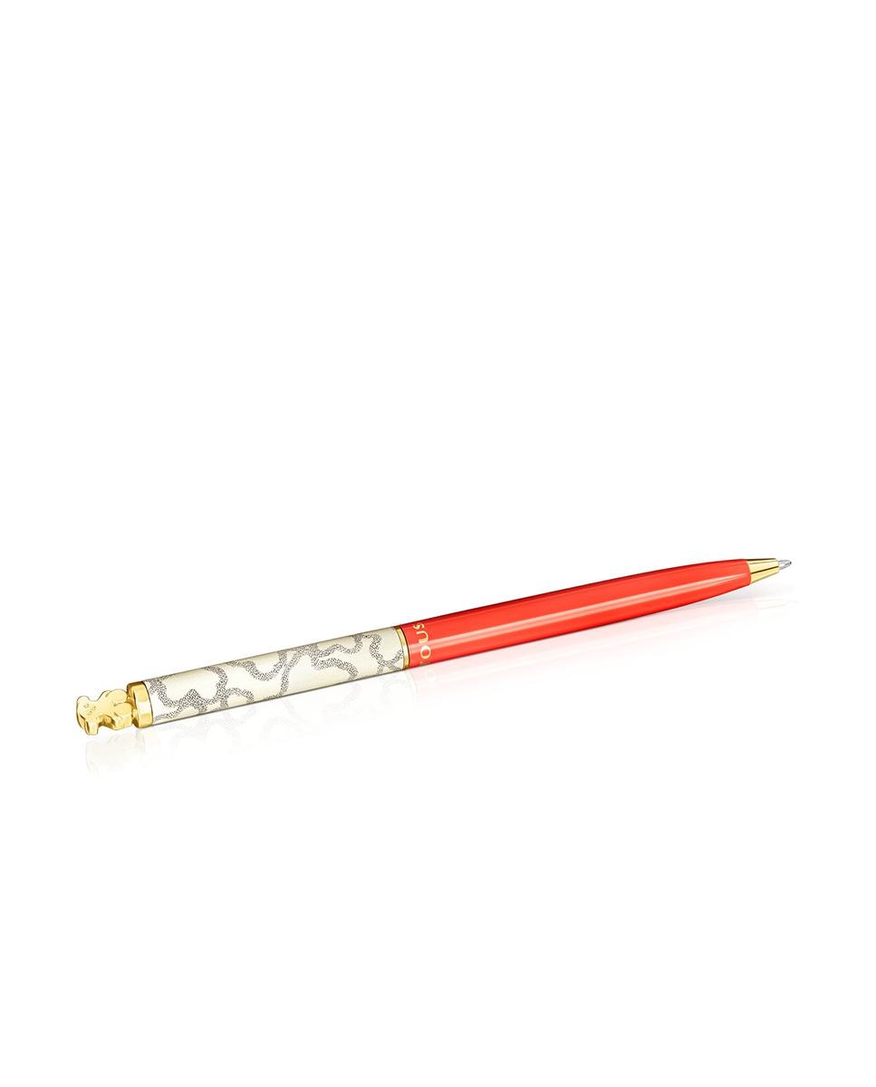 Acessório Kaos de Aço Ip Dourado Lacado Vermelho-3