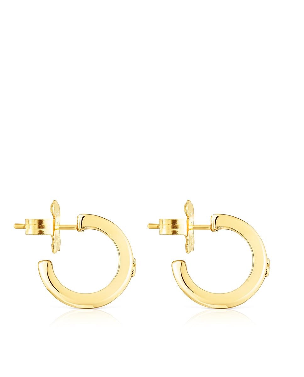 Brincos de Argola Fellow Tripla Argola Banhados em Ouro de 18 Kt Sobre Prata Dourado-2