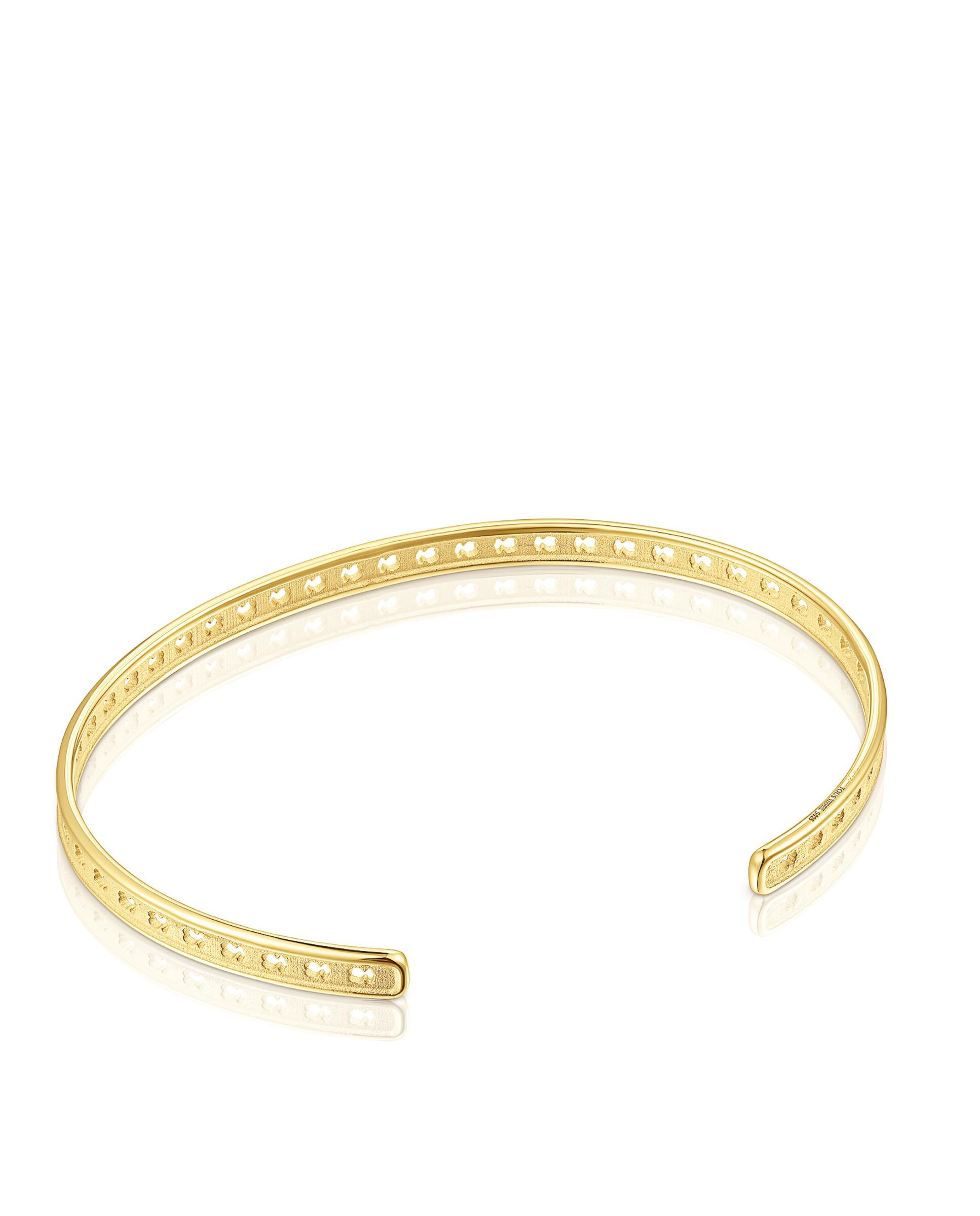 Pulseira Bear Row Banhada em Ouro 18 Kt Sobre Prata e Silhuetas Ouro-2
