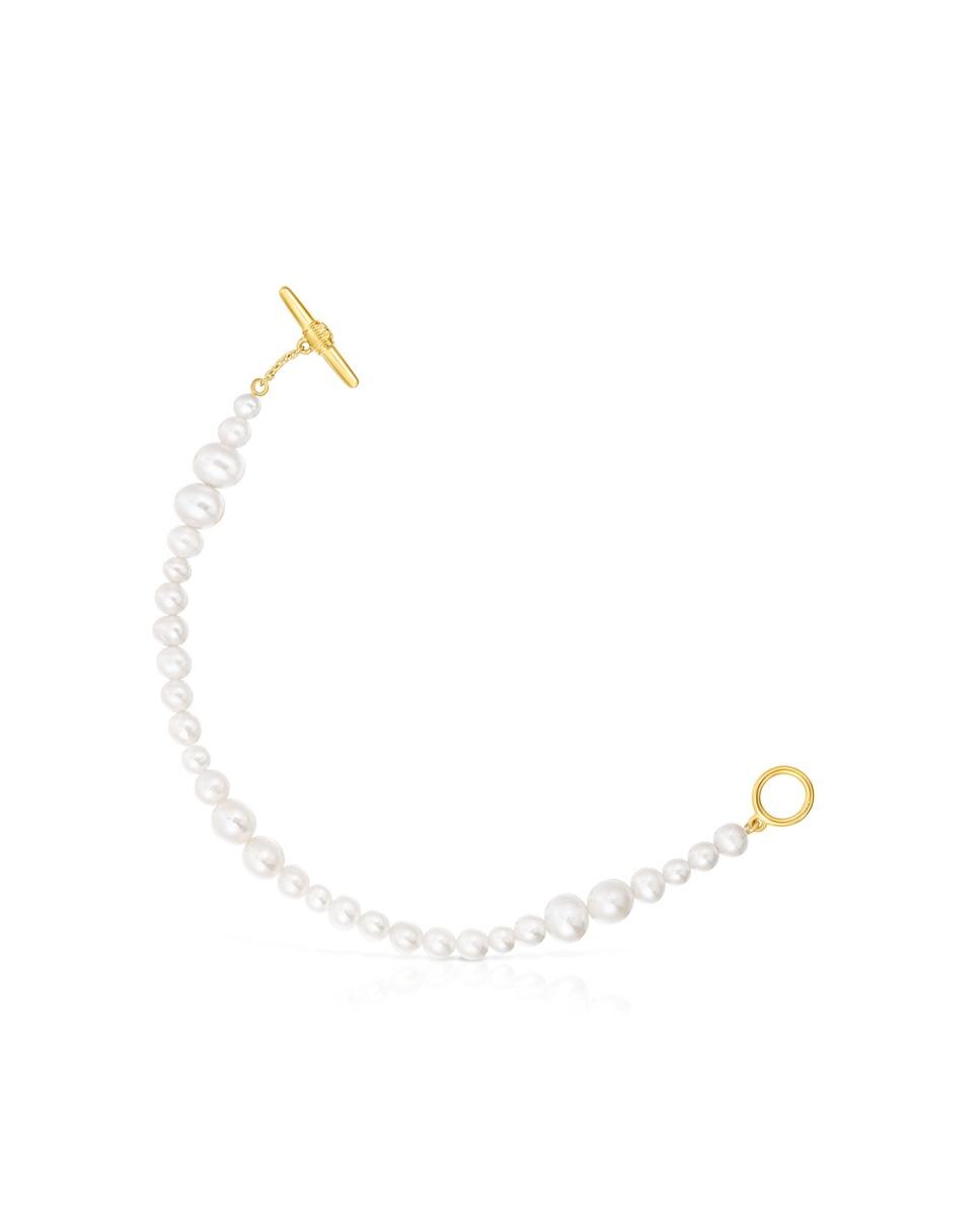Pulseira Lure de Pérolas e Prata Vermeil Branco-1