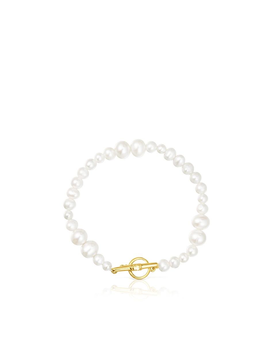 Pulseira Lure de Pérolas e Prata Vermeil Branco-2