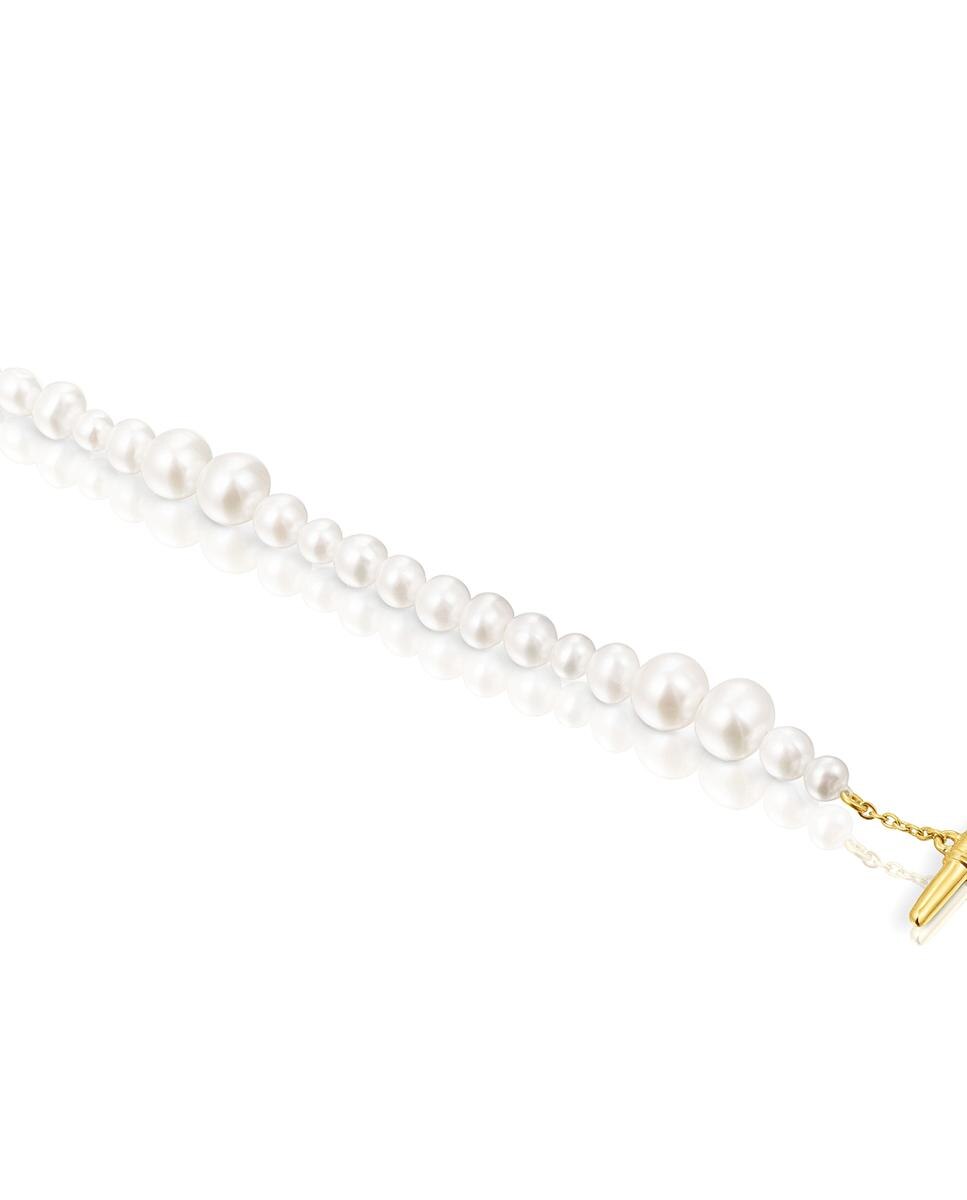 Pulseira Lure de Pérolas e Prata Vermeil Branco-3
