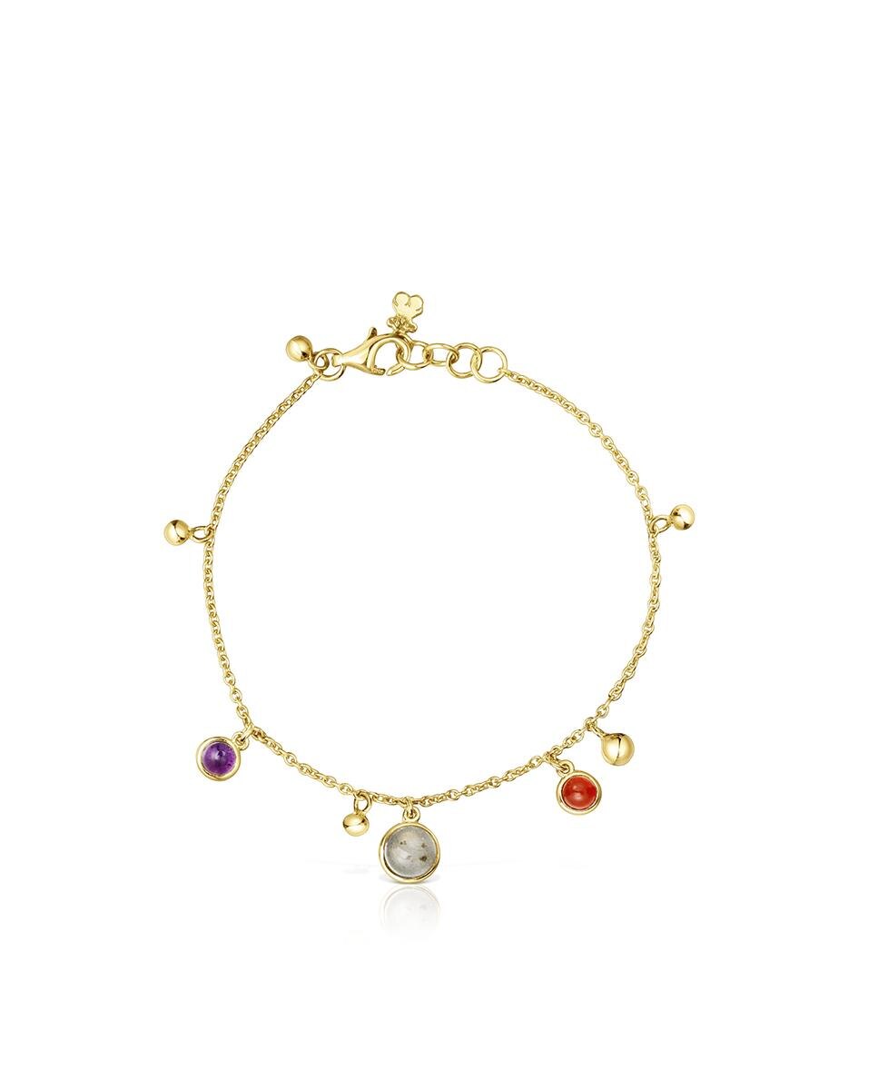 Pulseira Plump em Prata Vermeil com Motivos e Pedras Multicolor-2