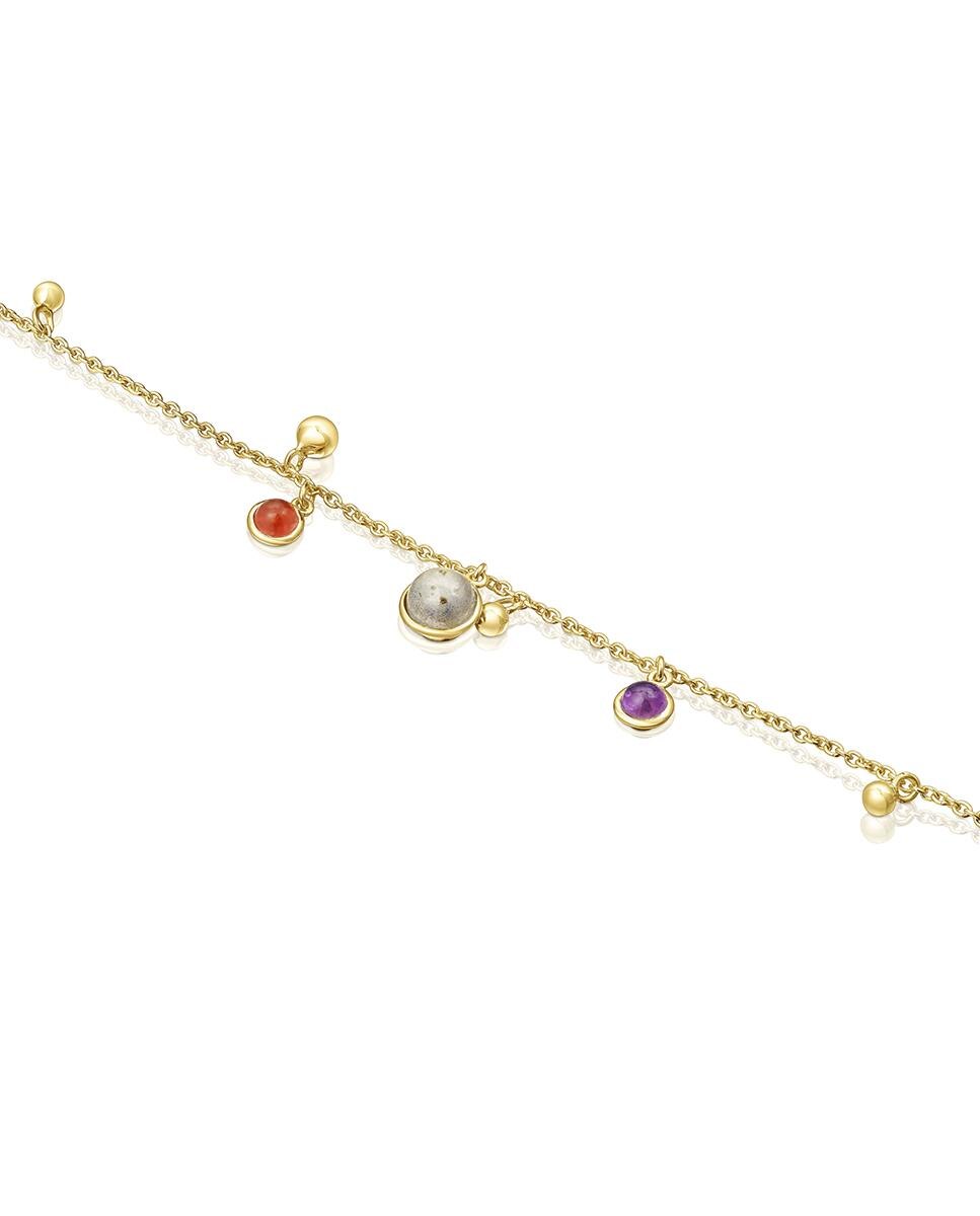 Pulseira Plump em Prata Vermeil com Motivos e Pedras Multicolor-3