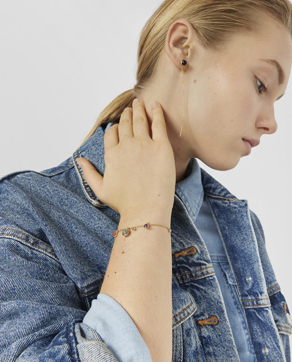 Pulseira Plump em Prata Vermeil com Motivos e Pedras Multicolor-4