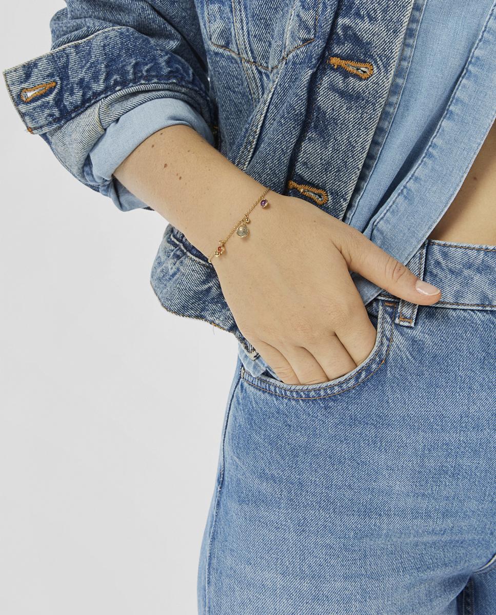 Pulseira Plump em Prata Vermeil com Motivos e Pedras Multicolor-5