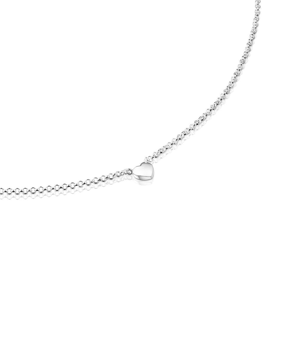 Set de Dois Colares Mini Icons de Prata com Pérolas Coração e Urso Branco-5