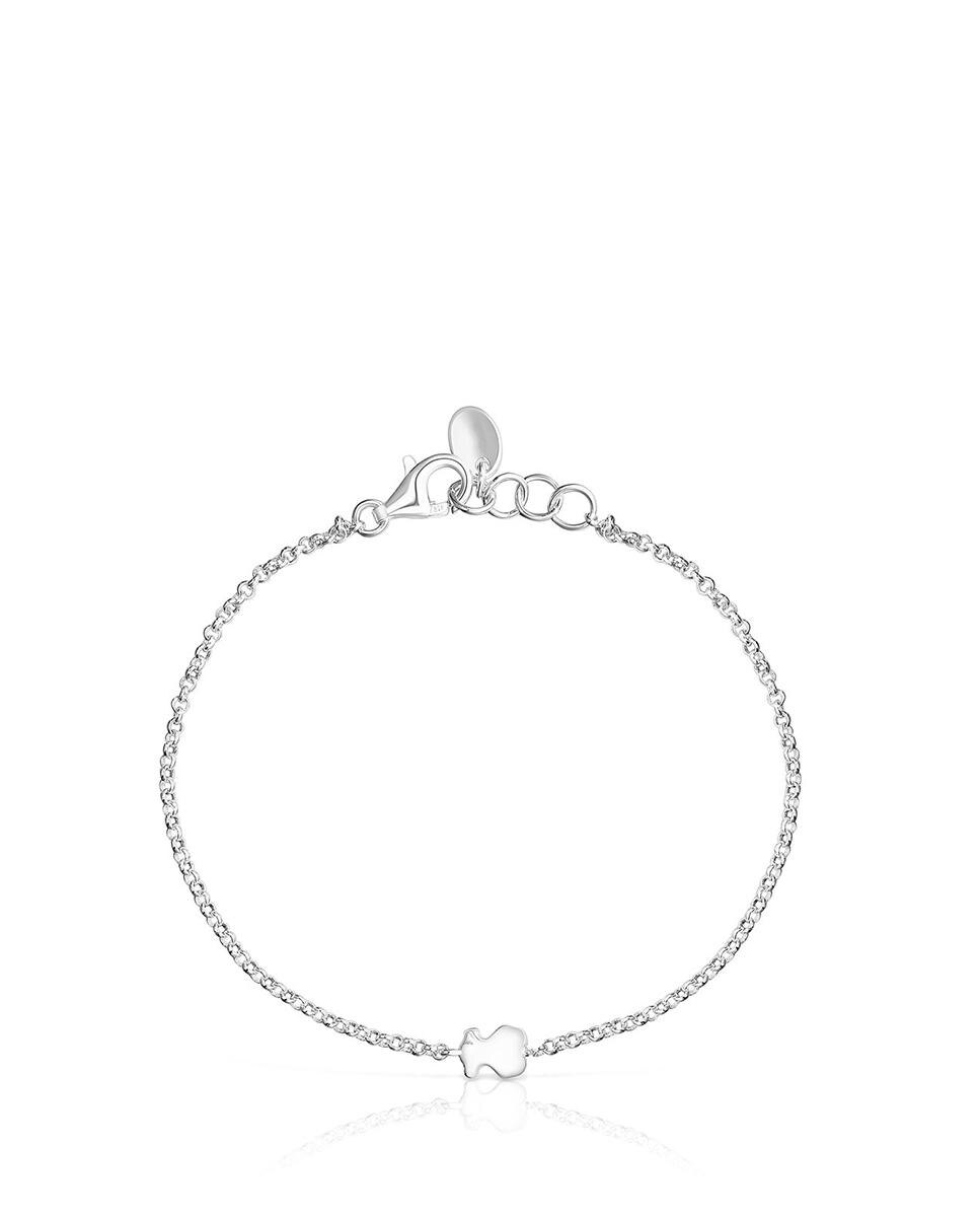 Pulseira de Corrente Mini Icons de Prata e Pérolas com Coração e Urso Branco-4