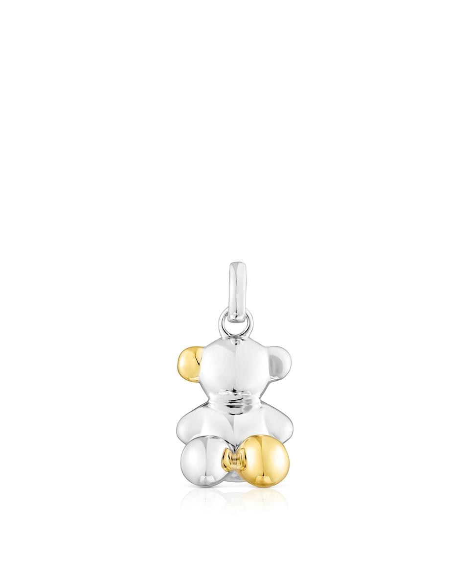 Pendente Bold Bear de Urso em Prata e Banhado em Ouro 18 Kt Sobre Prata Bicolor Multicolor-1