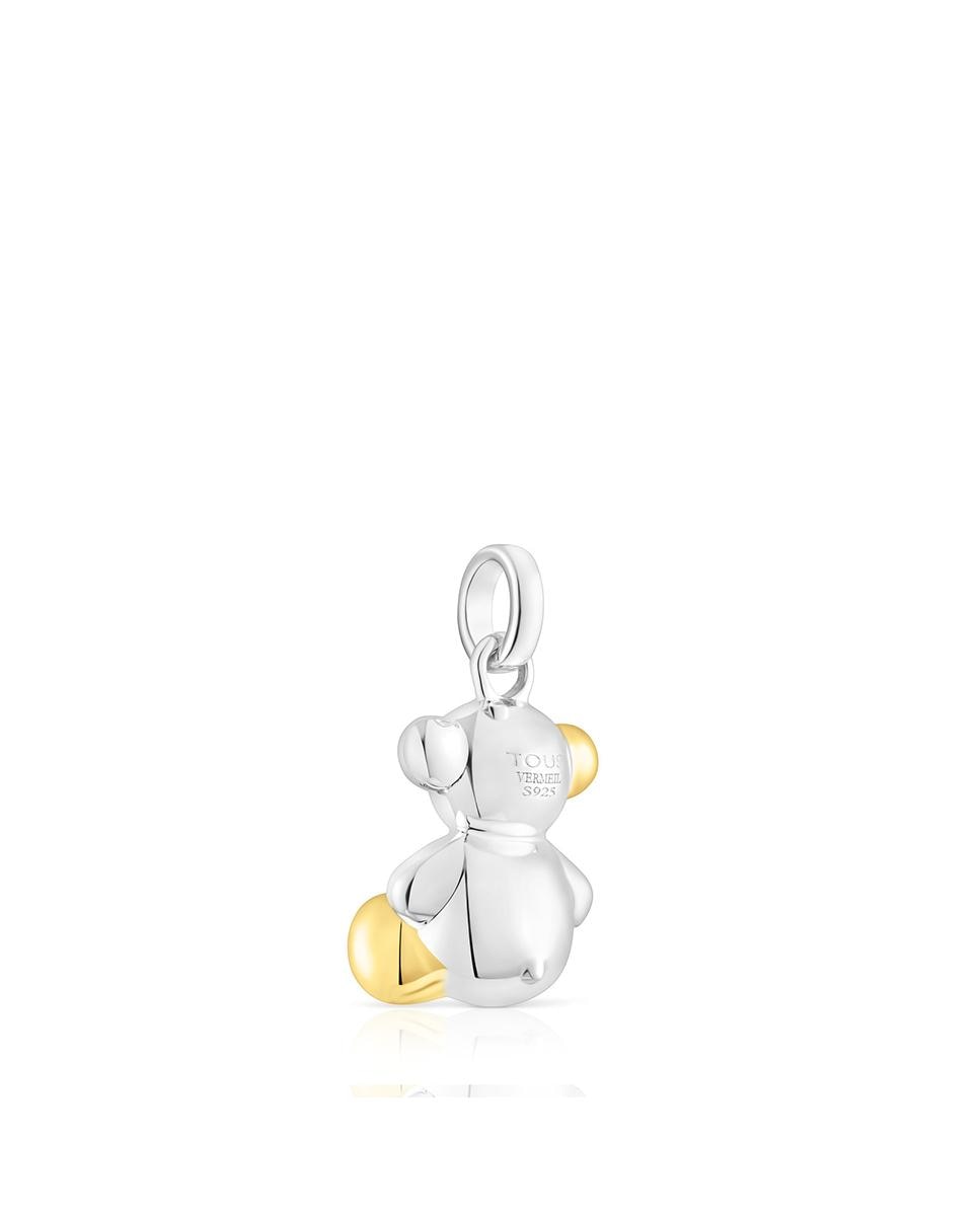 Pendente Bold Bear de Urso em Prata e Banhado em Ouro 18 Kt Sobre Prata Bicolor Multicolor-3